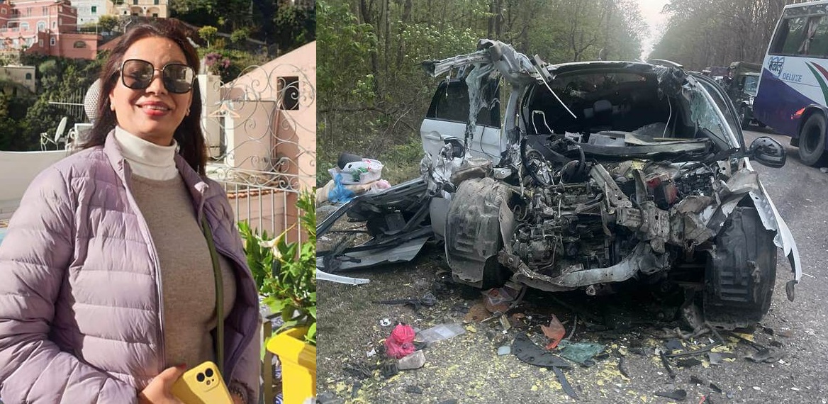 मृतक सञ्जु खाती खड्का र दुर्घटनाग्रस्त कार